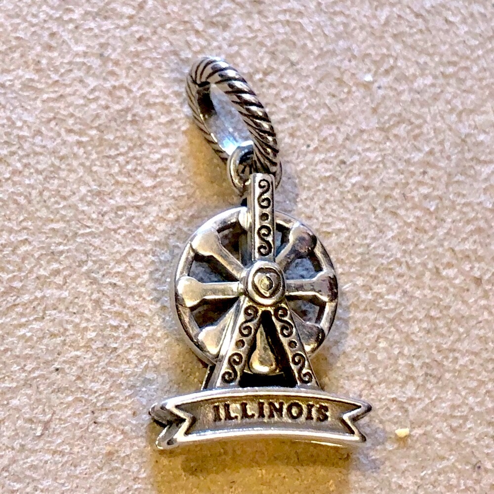 Brighton Illinois state charm Navy Yard ferris-wheel Silver It moves Gently used